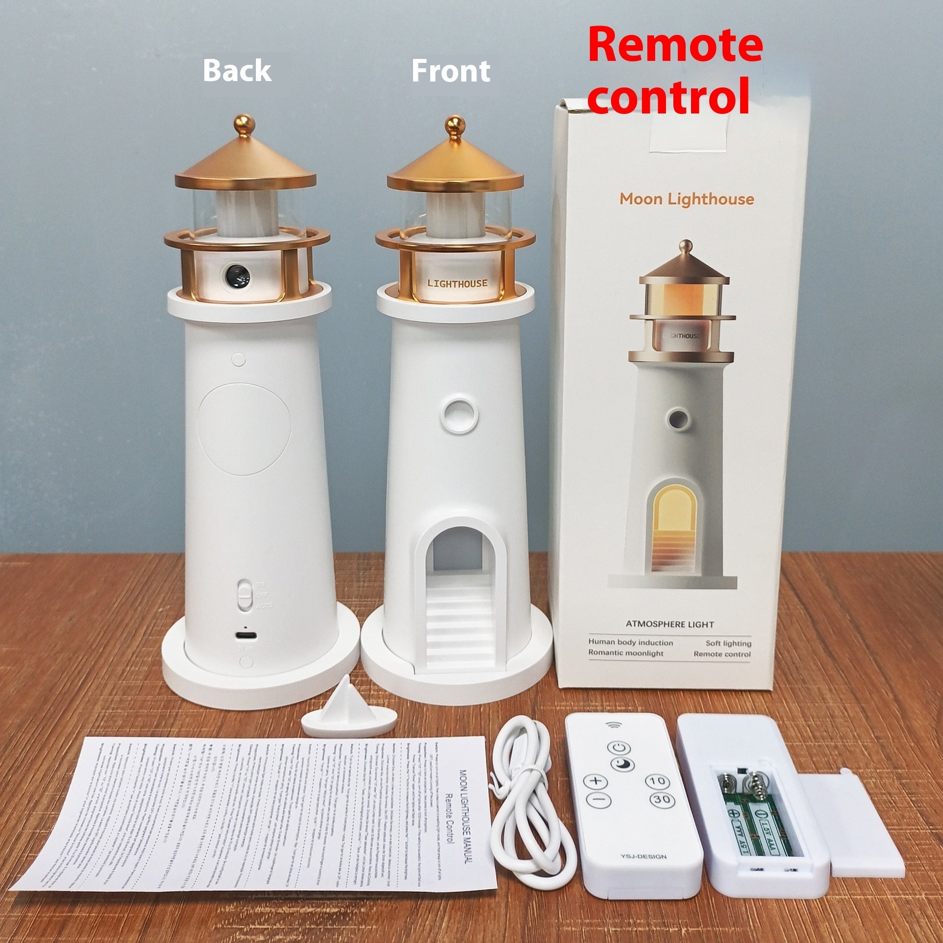 Human Body Induction Atmosphere Moonlight Lighthouse Table Lamp